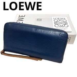 Loewe Navy Leather Clutch